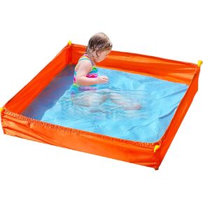 MUOUAKATE 3.3 X 3.3 Ft Portable Beach Square Puddle, Foldable Beach Pool for Boys Girls Ages 2 3 4 5 6 7 8, Upgrade Beach Essentials with Carrying Bag, No Need to Dig Holes and inflate in Kuwait