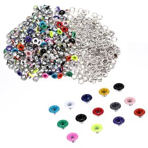 210 Set Metal Eyelets for Paper Crafts, 5mm Mixed Colors Eyelet Grommets in Kuwait