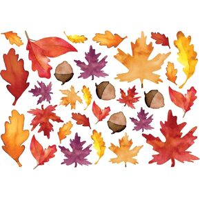 Fresh Autumn Leaves Mega Value Pack Cuotouts - 5", 8", 12" (Pack of 30) - Stylish Design - Perfect for Seasonal Decor, Events, and DIY Craft Projects in Kuwait