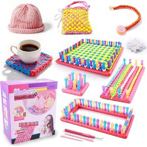 Multi-Shape Weaving Loom Kit, DIY Bracelet Bag Scarf Flower Making Set in Kuwait