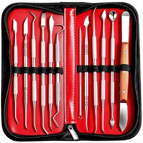 G.CATACC 12Pcs Dental Wax Carving Tools Set, Double End Sculpting Kit in Kuwait