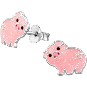 KIWI DAISY Hypoallergenic Sterling Silver Pig Tiny Stud Earrings (Nickel Free) in Saudi Arabia