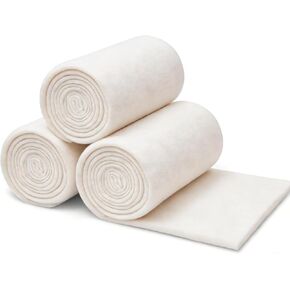 24 x 156In100% Natural Cotton Quilt Batting, Heat Resistant 220°C Warm Lightweight Washable Hypoallergenic, Easy to Quilt for Sewing,Crafts,DIY,Backing,Wadding, King Size Quilt Projects, Oven Outdoor in Kuwait