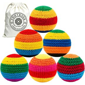 Hacky Footbags, Handmade Knitted Kick Sacks Set in Kuwait