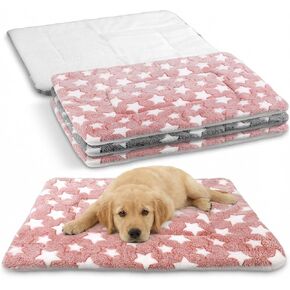 4 Pcs Washable Dog Bed Crate Mat Pad, Reversible Kennel Pad for Crate Pet, Replaceable Dog Cat Bed Guinea Pig Mats Ultra Soft for Small, Medium, Large Dogs Machine Washable 24x16 Inch in Kuwait