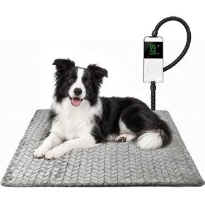 PatiencET Heated Cat Pad 18"x18" – Cat Heating Pad with 6-Temp & 5-Timer, Chew-Proof Steel Cord, Washable Warming Mat for Kittens, Small Dogs, Crate & Sofa in Kuwait