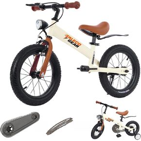 2 in 1 Balance Bike to Kids Bike with Training Wheels, 12 /14inch in Kuwait