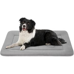 Large Dog Bed Soft Dog Crate Pad Mat, 42 in Non-Slip Bottom Washable Dog Sleeping Mattress Pet Beds Cat Bed Kennel Pad, Dark Blue Gray in Kuwait