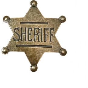 Sheriff Badge，Western Sheriff Badge，Sheriff Pin, Gift for Sheriff Cosplayers in Kuwait