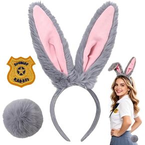 Bunny Ears Headband Tail Animal Cosplay Rabbit Halloween Easter Costume in Kuwait