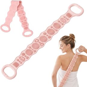 Silicone Body Scrubber Belt, 2027 New Double-Sided Body Scrubber (Purple) in Kuwait