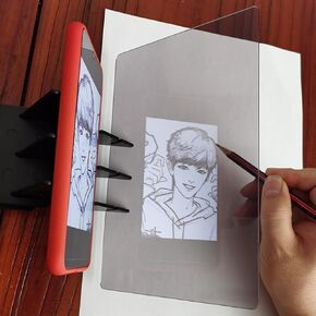 Portable Optical Drawing Board - Transparent, PVC Material for Beginners & Pros, Ideal for Sketching and Image Tracing, White in Kuwait