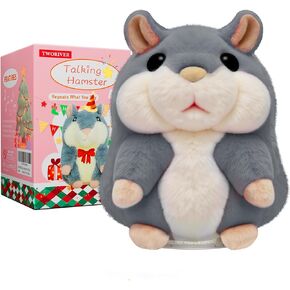 TWORIVER Pink Talking Hamster Plush Toy, Voice Mimicking Stuffed Animal, Interactive Soft Toy for Kids, Toys for 3 Year Old Girl, Birthday Gift for Boys & Girls Ages 3-4 in Kuwait