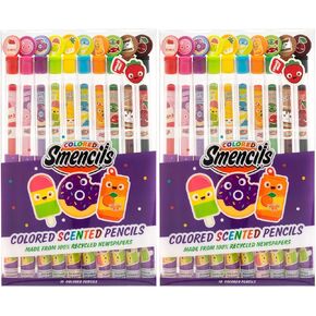 Colored Smencils 2 Pack, Scented Colored Pencils for Kids, 20 Count in Kuwait