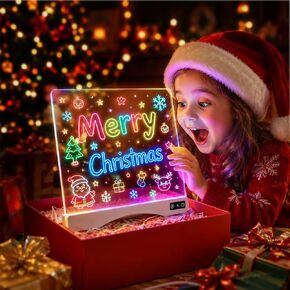 16" LED Drawing Board for Kids Glow Doodle Light Up Dry Erase Board in Kuwait