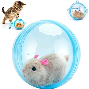2026 New Self-Rolling Interactive Cat Ball Realistic Animal Automatic Moving Rolling Cat Ball 360° Rolling Spin Moving Cat Ball Fun Indoor Interactive Pet Ball for Cats Dogs Chasing in Kuwait