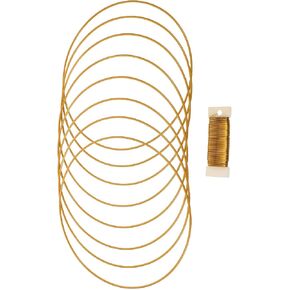 Gold Metal Wreath Rings for Crafts, 9.84 Inch Dreamcatcher Hoops in Kuwait