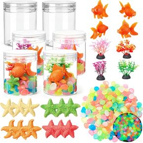AmazingSpark 12 Set Ocean Terrarium Kit with Plastic Fish Bowl in Kuwait