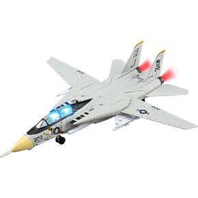 F-14 Tomcat Toy Airplane, Diecast Model Military Fighter Jet, Launch Missiles, Pull-Back, Light and Sound, Age 8+ (White) in Kuwait
