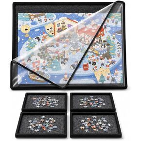 Puzzle Board for 1000 Pieces, 4 Sorting Trays & Protective Cover in Kuwait