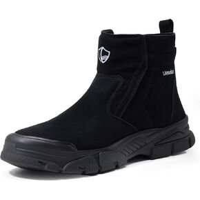 GLANOUDUN Steel Toe Shoes for Men Black Women's Work Shoes Lightweight Safety Toe Shoes Indestructible Steel Toe Sneakers Industrial Construction Footwear in Saudi Arabia