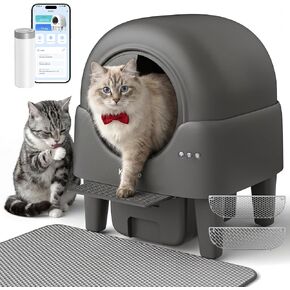 Automatic Self Cleaning Cat Litter Box, 90L for Cats 2.2-15 lbs in Kuwait