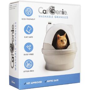 CatGenie Washable Granules, Reusable Cat Litter Alternative for Self Cleaning Cat Litter Box, No Scooping or Litter Replacement, Low Dust, Compatible with CatGenie A.I. & 120 in Kuwait