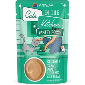 Weruva Cats in the Kitchen Pantry Pours, Chicken and Pumpkin Bisque with Senior Support, 1.4oz Pouch, Pack of 12 in Kuwait