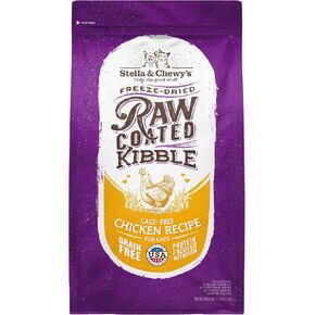Stella & Chewy's Raw Coated Cat Food - High Protein, Grain-Free Kibble with Cage-Free Chicken - Premium Digestive Support with Probiotics - Natural Small Kibble - Perfect For Picky Eaters - 10 lb Bag in Kuwait