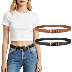 WERFORU Women Leather Belt Waist Skinny Dress Belts Solid Pin Buckle Belt for Jeans Pants in Saudi Arabia