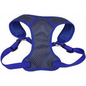 حزام للكلاب مريح وناعم قابل للتعديل من Coastal Pet - حزام للكلاب الكبيرة والصغيرة - حزام متين للكلاب مع وسادة صدر شبكية - رمادي مع أزرق، 1 بوصة × 26-38 بوصة in Kuwait