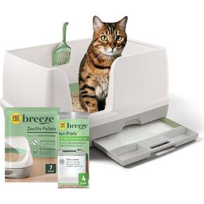 Purina Tidy Cats Breeze Litter Box System Kit with Pellet Cat Litter, XL Litter Box and Litter Box Pads in Kuwait