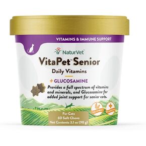 NaturVet VitaPet Senior Daily Vitamins Supplement for Cats - 60 Ct in Kuwait