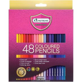 MASTERART Colored Pencils 48 Colors for Kids and Adults Coloring, Free Sharpener in the box in Kuwait