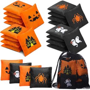 21 Pcs 2x2 Inch Halloween Bean Bags with Black Mesh Drawstring Bag in Kuwait