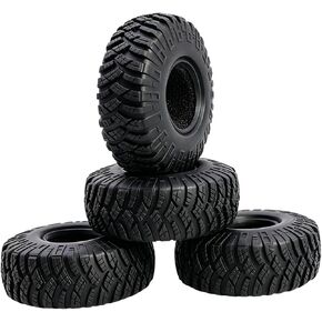 4Pcs 0.7 Inch Soft Rubber Tires with Foam Inserts for 1/30 Scale RC Crawler Axial SCX30 Upgrade Parts Accessories (C 33mm*13mm) in Kuwait