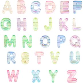 78pcs Large Letter Beads A-Z Acrylic Alphabet Bead for DIY Jewelry Keychain in Kuwait