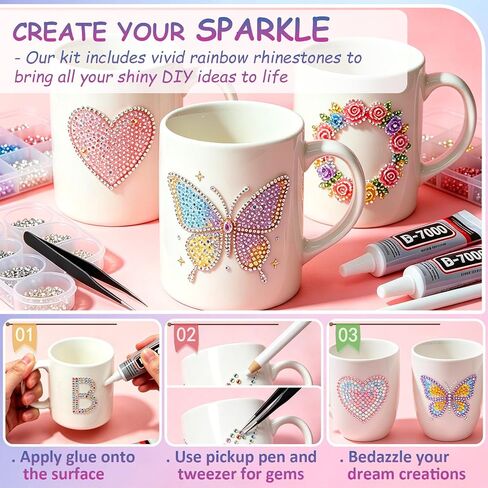 40000Pcs Jelly Rhinestones Bedazzling Kit, 40 Colors Bedazzler Kit with Rhinestones 3mm Flatback Resin Bedazzler Gems with 3Pcs B7000 Jewelry Glue for Bedazzled Thing DIY Crafts, Nail Art in Kuwait
