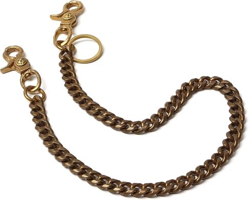 Ruth&Boaz Solid Brass Square Chain Biker Trucker Keychain Key Jean Wallet Chain in Kuwait