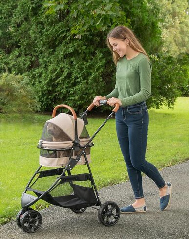 Pet Gear 3-in-1 Travel System View 360 Stroller, Ecru in Kuwait
