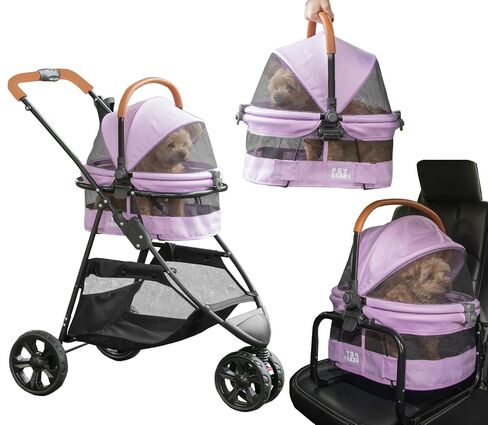 Pet Gear 3-in-1 Travel System View 360 Stroller, Bright Lilac in Kuwait