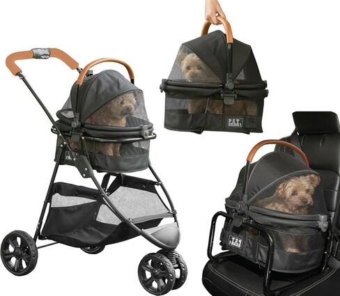 Pet Gear 3-in-1 Travel System View 360 Stroller, Jet Black in Kuwait