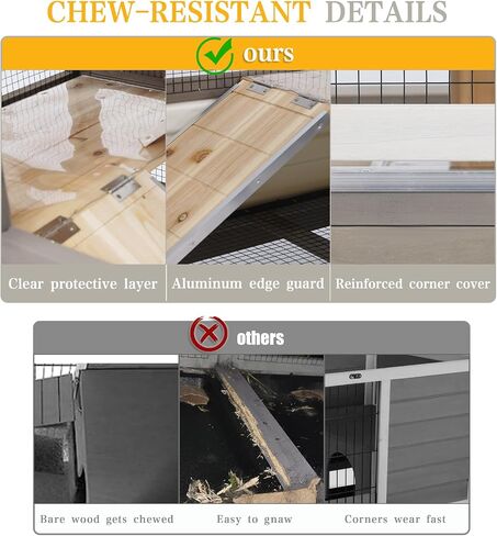Ketive 5-Tier Wooden Chinchilla Guinea Pig Cage on Wheels in Kuwait