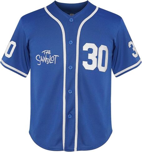 Youth #30 Sandlot Benny The Jet Rodriguez Movie Kids Baseball Jersey Stitched Christmas Summer in Kuwait