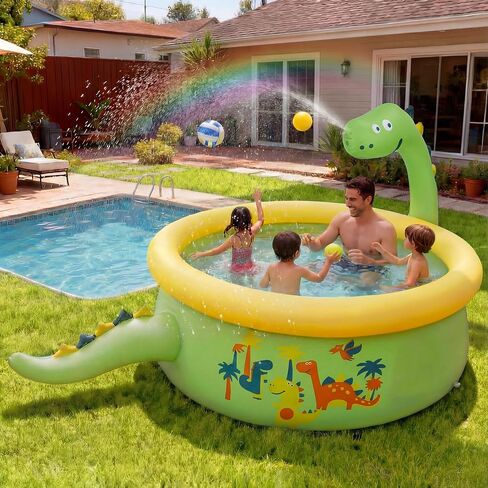 Dinosaur Inflatable Pool Splash Pads for Toddlers Kids in Kuwait
