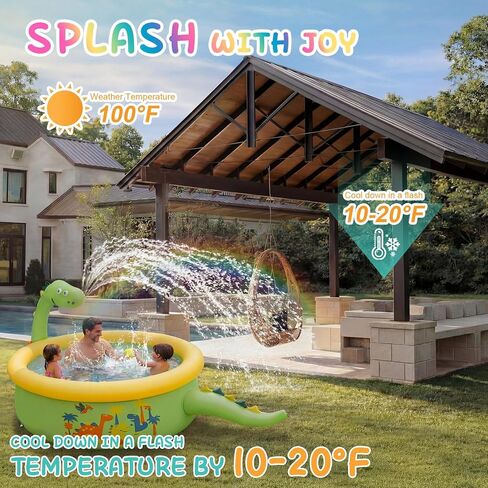 Dinosaur Inflatable Pool Splash Pads for Toddlers Kids in Kuwait