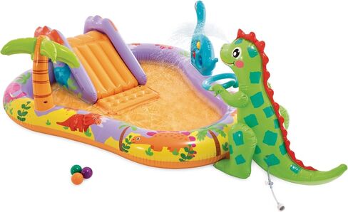 INTEX Dino Park Inflatable Water Slide Park & Kiddie Swimming Pool in Kuwait