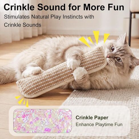Cat Toys, 2 Pack Sisal Catnip Pillow Toys with Crinkle Sound in Saudi Arabia