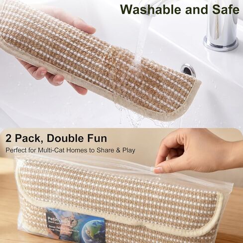 Cat Toys, 2 Pack Sisal Catnip Pillow Toys with Crinkle Sound in Saudi Arabia