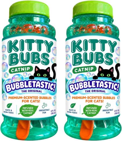 Bubbletastic Catnip Infused Bubbles for Cats, 2 Pack, 4 oz Each, Non-Toxic, Long Lasting Catnip Scented Bubbles in Saudi Arabia